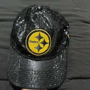 Womens sequin Pittsburgh Steelers hat